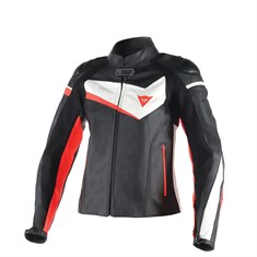 Dainese Veloster Lady Deri Mont Black White Fluo Red